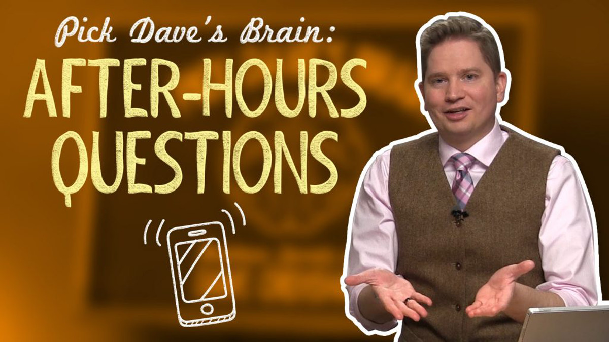 How to Stop Answering After-Hours Questions – Pick Dave’s Brain