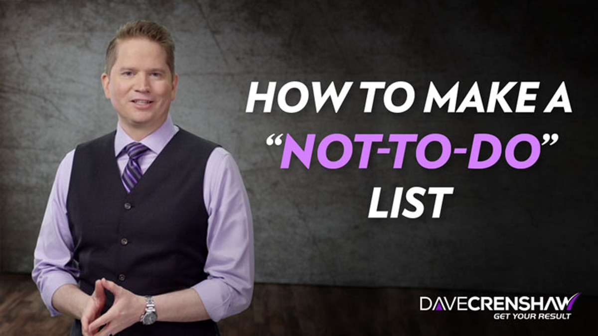 How to make a “Not-To-Do” list