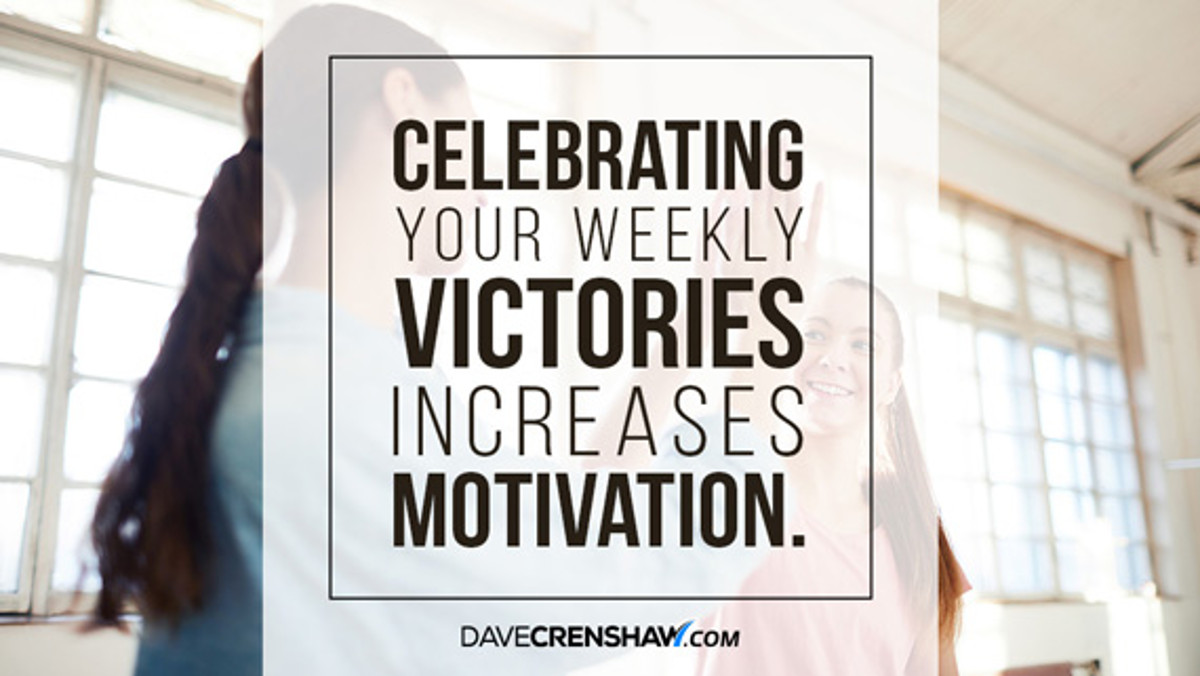 Celebrating your weekly victories increases motivation