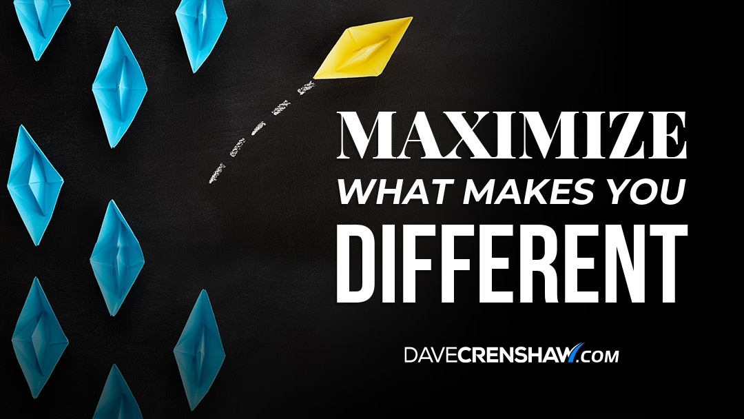 Productivity Tip: Maximize what makes you different.