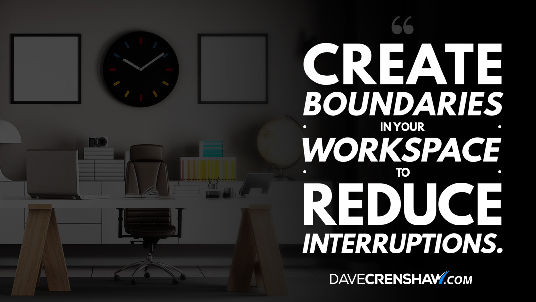 Productivity Tip: Create boundaries in your workspace